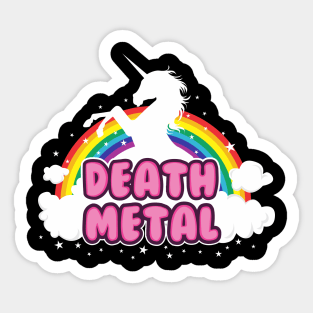 death metal parody funny unicorn Sticker